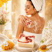 Picture of [Cold Process Plant-Based Oils with Herbal Extracts Handmade Whitening Soap] aiSabun Honey Whitening Cold Process Soap 50g – Brightens Dull Skin, Cleanses & Skin-Friendly